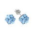 Sudraba auskari "Rubikona II (Aquamarine Comet Argent Light)" ar Swarovski™ kristāliem